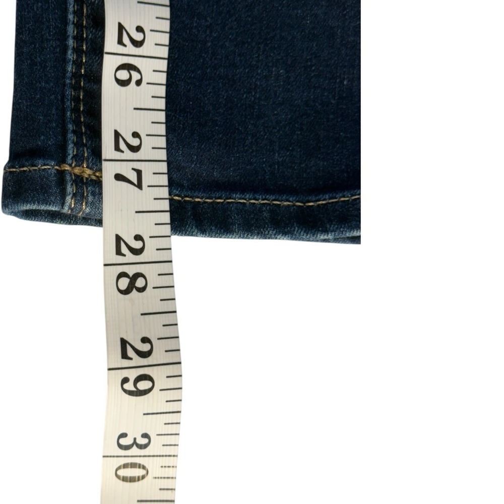 WHBM Skinny Ankle Jeans Womens 8 Dark Wash Side Zip Pull On Patch Pocket Denim - Picture 7 of 7